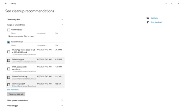 win10 2004版本改進了存儲性能 不再用為空間發(fā)愁了