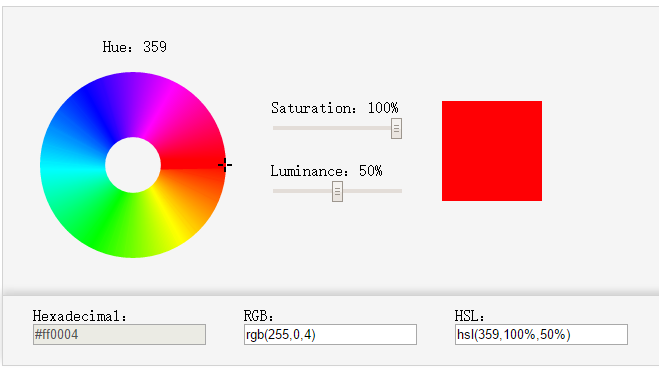 JavaScript實現(xiàn)HSL拾色器
