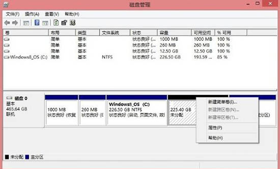 最快捷的Win8系統(tǒng)電腦硬盤分區(qū)的方法