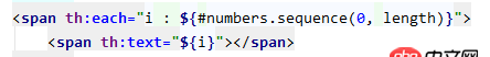 javascript - thymeleaf模板 只有length如何循環生成標簽？