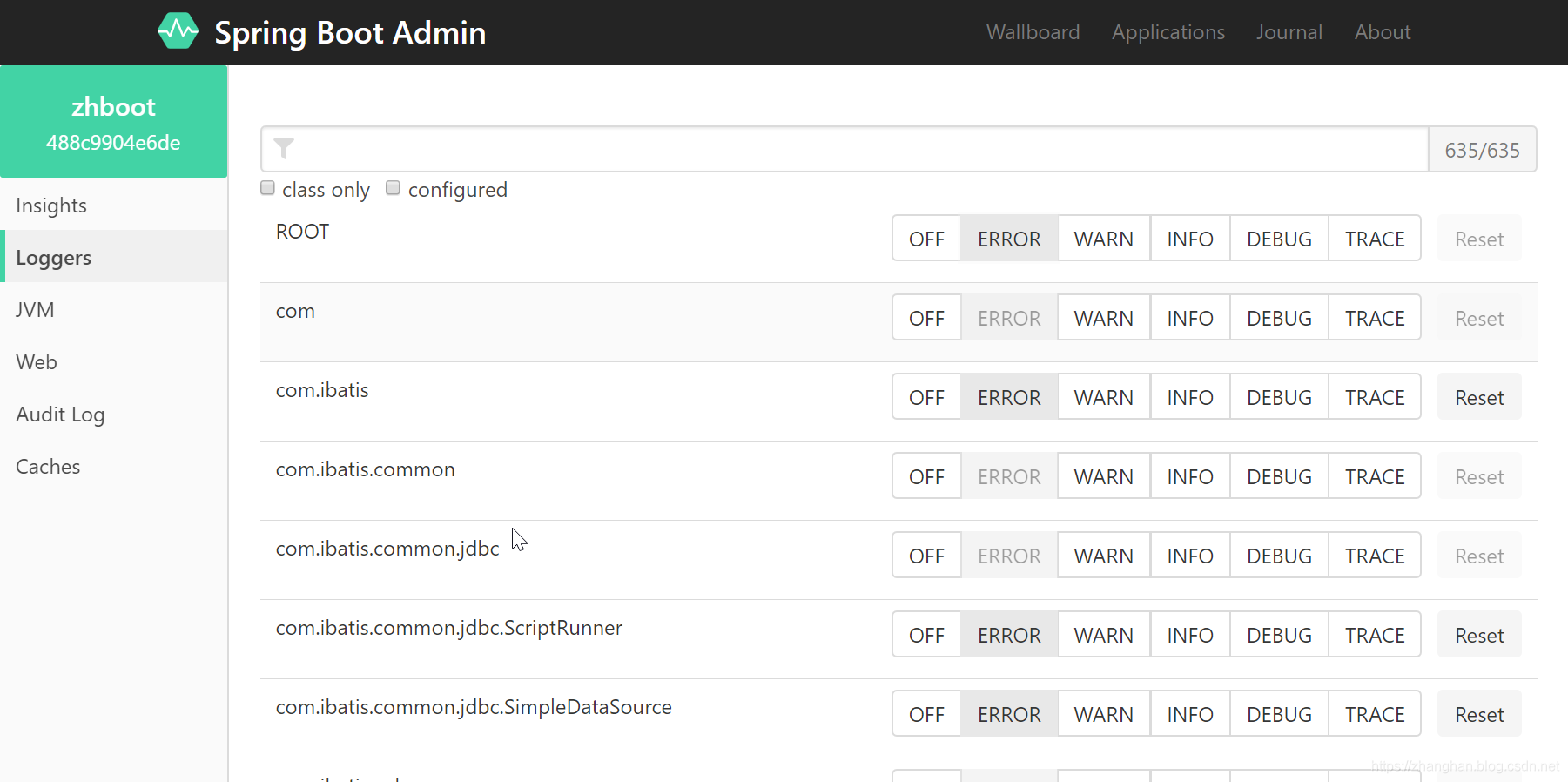 Spring Boot Admin 動態修改日志級別的方法步驟