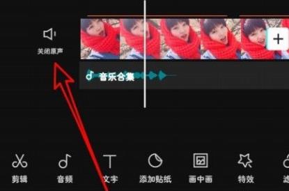 剪映去掉原視頻中的聲音教程