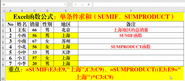 excel函數求和操作方法