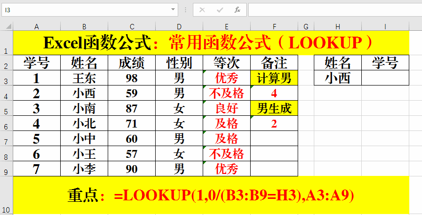 excel函數(shù)公式大全