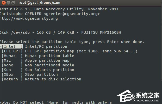 Linux系統(tǒng)分區(qū)表恢復(fù)的教程
