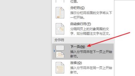 word插入分節符方法