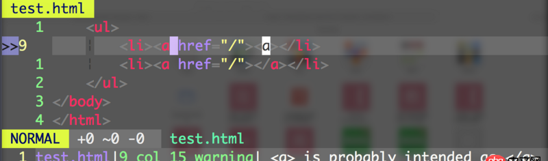 css - 如何使用vim快速檢出html的錯(cuò)誤