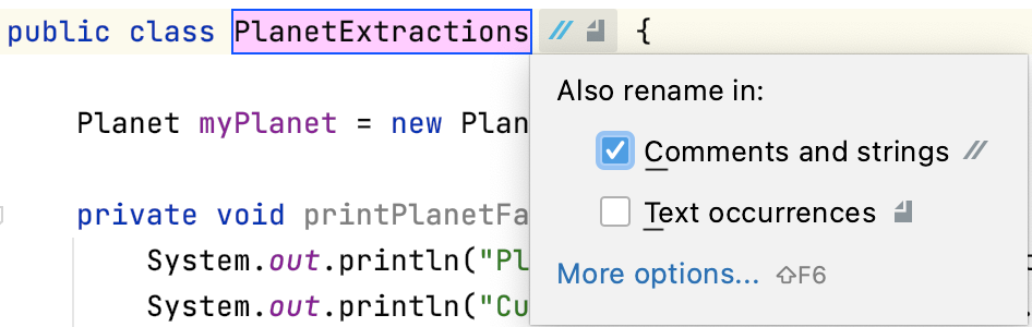 IntelliJ IDEA 2020.3通過重命名內聯重構代碼