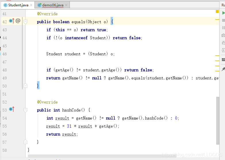 如何在IDEA中對 hashCode()和 equals() 利用快捷鍵快速進行方法重寫