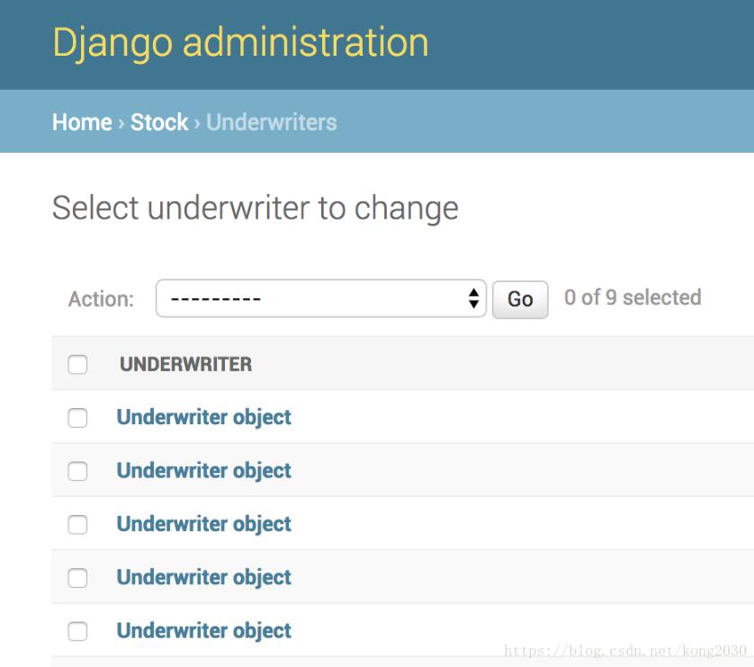django admin后管定制-顯示字段的實例