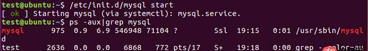 linux - mysql這樣算啟動了嗎？