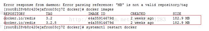 在docker下刪除兩個id相同的鏡像的操作