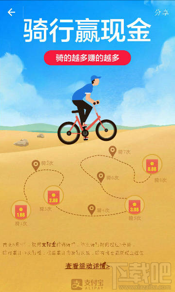 支付寶無現(xiàn)金周騎車贏現(xiàn)金怎么參加？支付寶無現(xiàn)金周騎車贏現(xiàn)金活動詳情