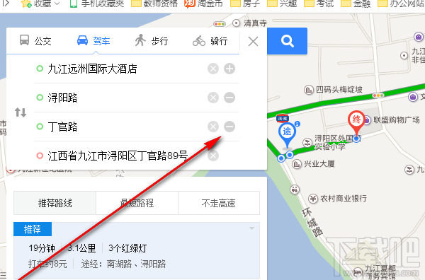 百度手機地圖路線手動設置地圖路線方法