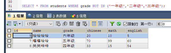 MySQL 詳細單表增刪改查crud語句