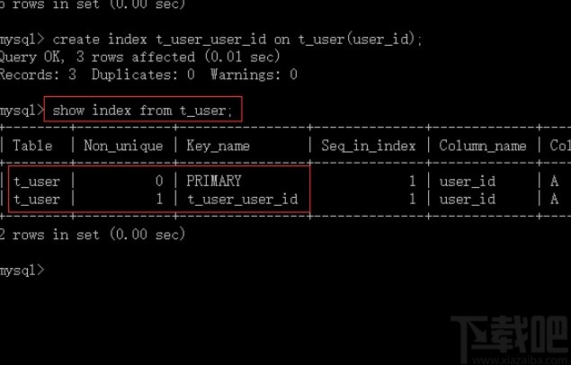 mysql創建索引的操作方法