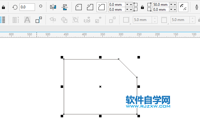 cdr矩形怎么弄一個(gè)斜角？cdr矩形弄一個(gè)斜角的方法