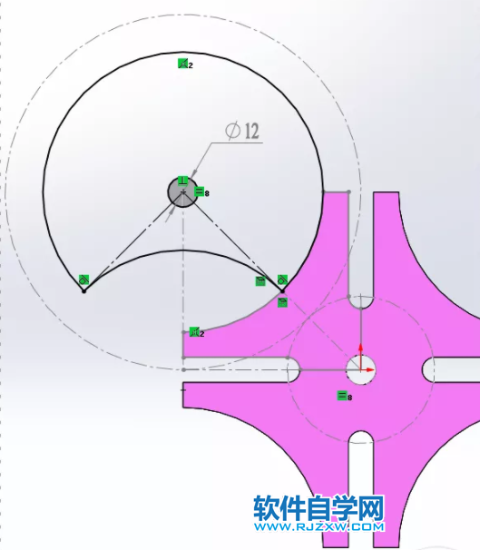 SolidWorks裝配體里怎么畫槽輪機構(gòu)