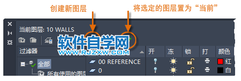 CAD圖層特性管理器中的控件干什么用的