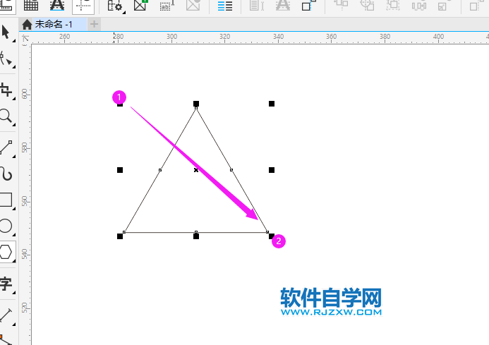 cdr畫三角形怎么控制邊長