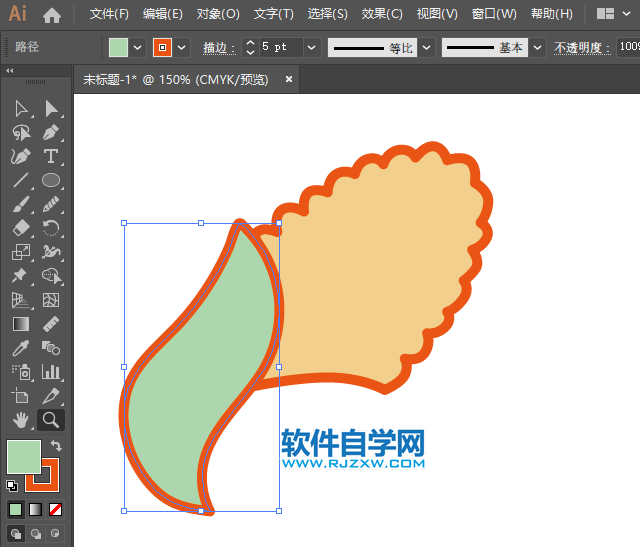 ai怎么畫玉米圖標