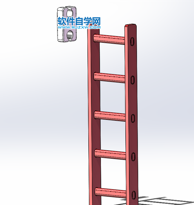 木塊沿梯子墜落動畫用SolidWorks制作
