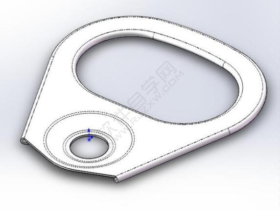 易拉罐拉環鈑金零件怎么用SolidWorks畫