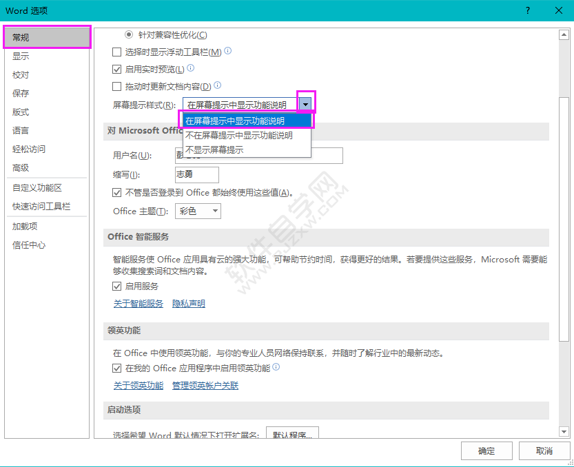 word怎么設置在屏幕提示中顯示功能說明的方法