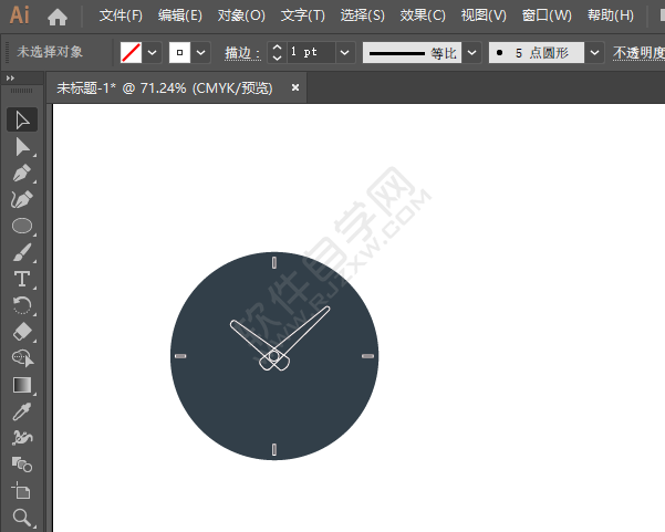 ai畫時(shí)鐘矢量圖標(biāo)的方法
