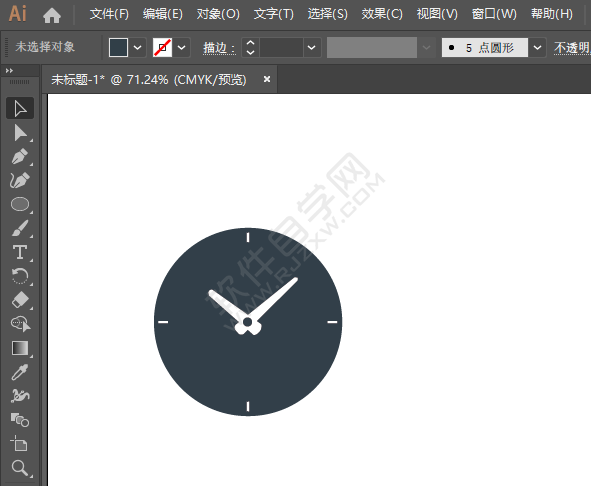 ai畫時(shí)鐘矢量圖標(biāo)的方法