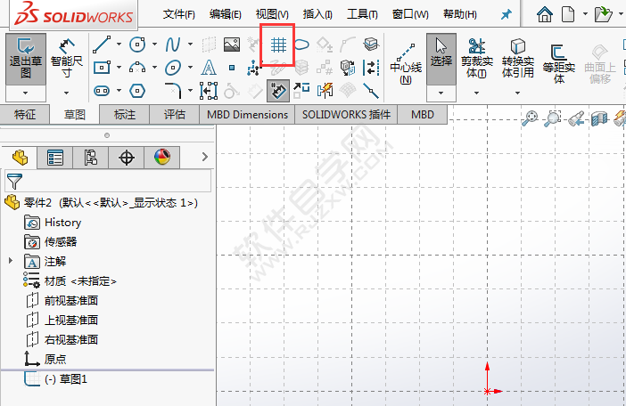 solidworks網格線設置的方法