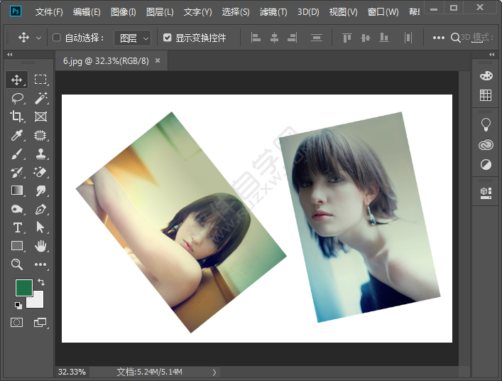 PS一個(gè)文檔有兩個(gè)圖片怎么分開(kāi)