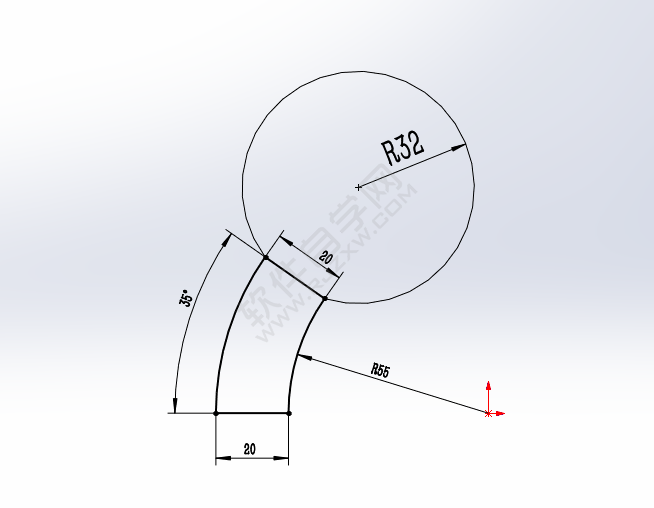 怎么利用solidworks圓弧工具畫草圖練習(xí)