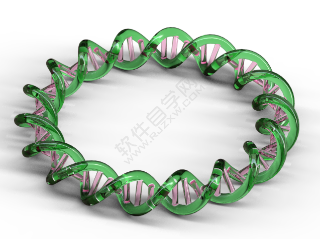 雙螺旋DNA手鏈用SolidWorks怎么畫