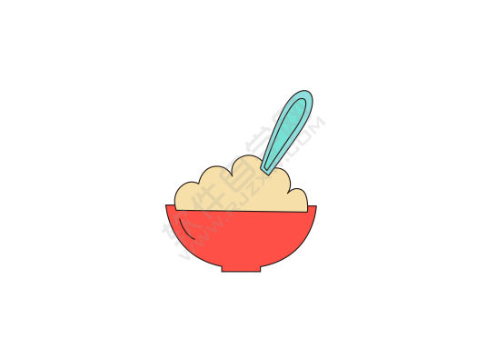 CDR繪制一碗卡通飯