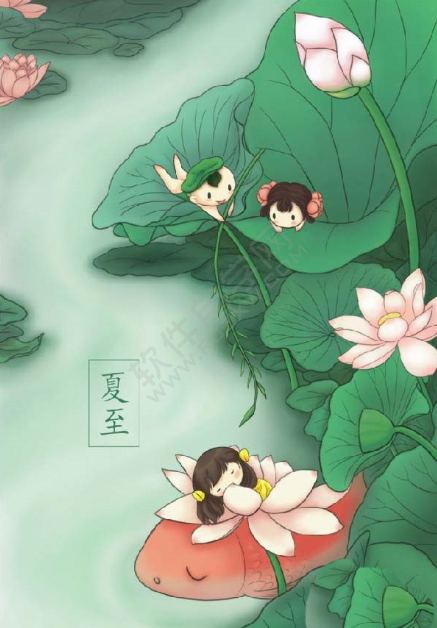 ai怎么設(shè)計豎屏的荷塘素材