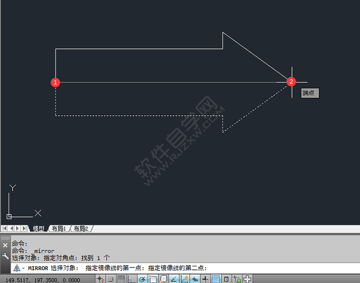 在CAD中怎么畫箭頭