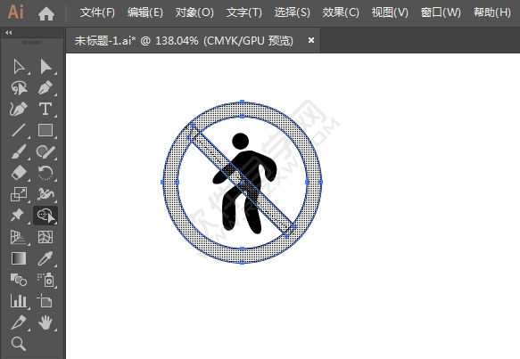 ai繪制禁止入內(nèi)標(biāo)識