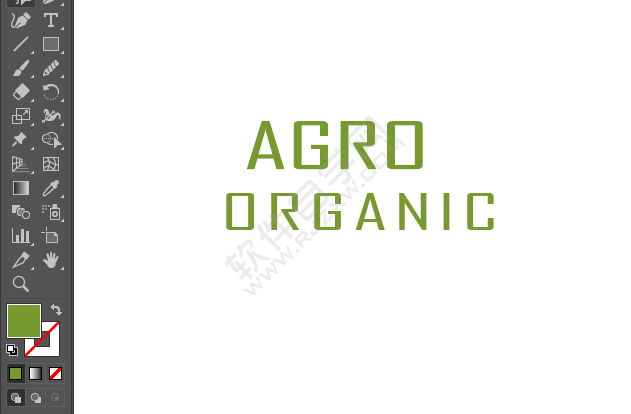 ai繪制AGRO樹葉標識