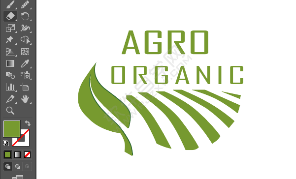 ai繪制AGRO樹葉標識