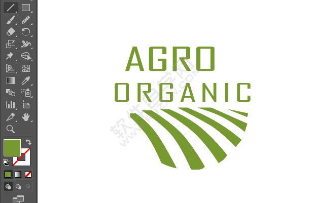 ai繪制AGRO樹葉標識