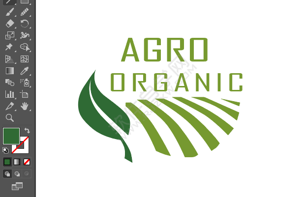 ai繪制AGRO樹葉標識