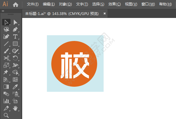 ai繪制學(xué)校標(biāo)識(shí)的方法