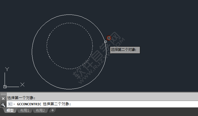 cad中兩個圓怎么同心約束