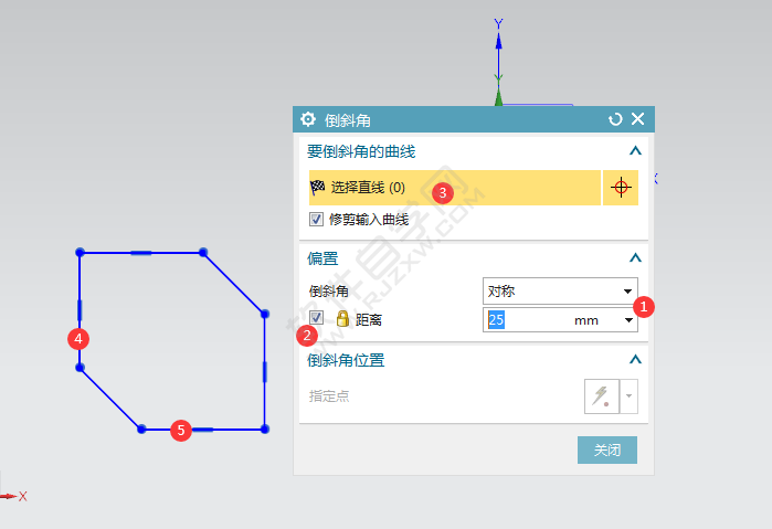 ug草圖怎么倒斜角