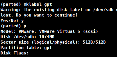 Linux parted磁盤分區(qū)實現(xiàn)步驟解析