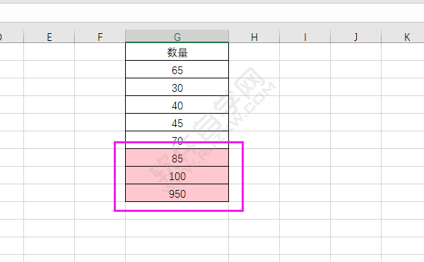 EXCEL單元格大于70設置為淺紅色填充的方法