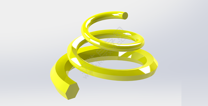 SolidWorks建模錐形螺旋件