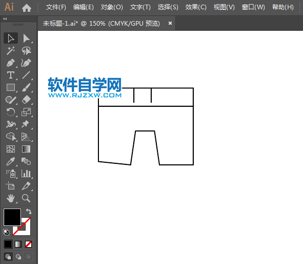 男短褲簡筆畫用AI繪制的方法