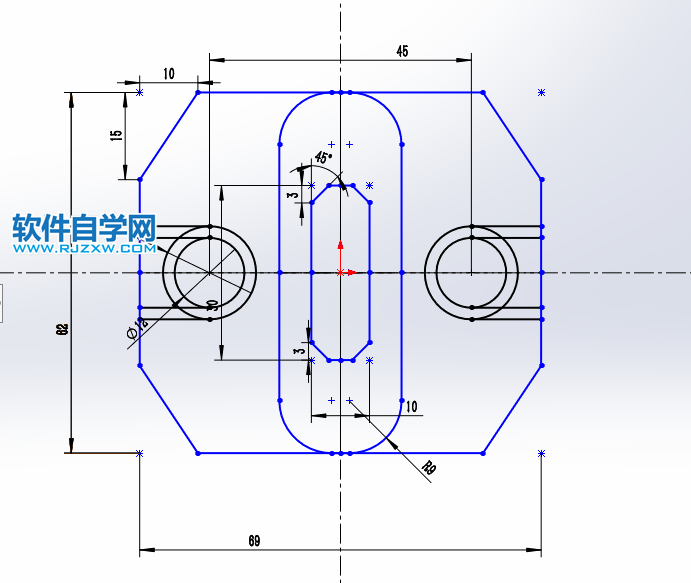 solidworks繪制草圖繪制對(duì)稱圖